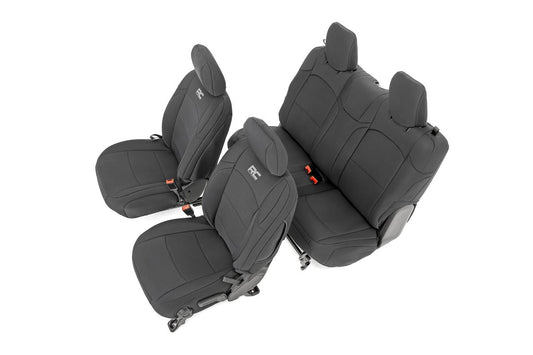 Jeep Neoprene Seat Cover Set   Black [18-20 Wrangler JL]