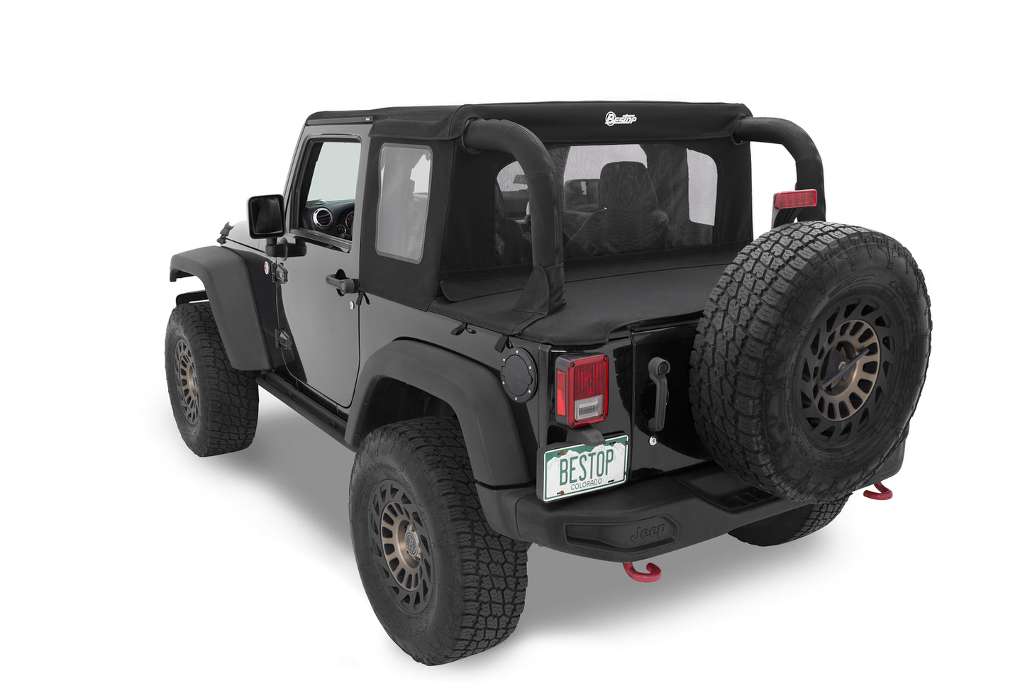 07-18 WRANGLER JK 2-DOOR HALFTOP SOFT TOP- BLACK DIAMOND