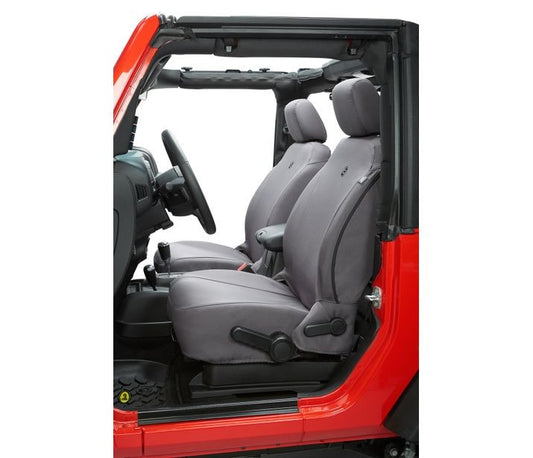07-12 WRANGLER 2DR & 4DR SEAT COVERS, FRONT CHARCOAL