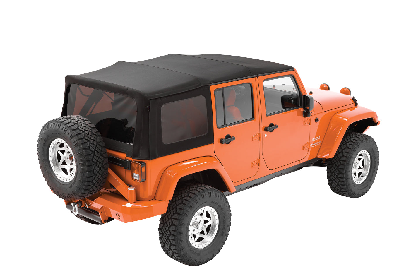 10-18 JEEP WRANGLER JK 2 DR REPLACE-A-TOP FOR OEX HARDWARE; BLACK DIAMOND SAILCLOTH