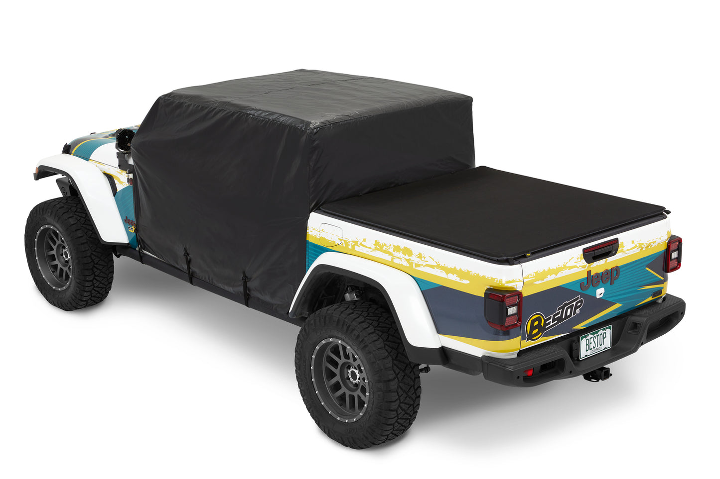 20-C JEEP GLADIATOR;HARD TOP OR SOFT TOP INSTALLED BLACK ALL WEATHER TRAIL COVER