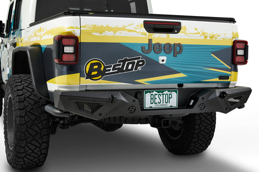 JEEP 2020-2021 GLADIATOR; REAR MATTE BLACK REAR BUMPER