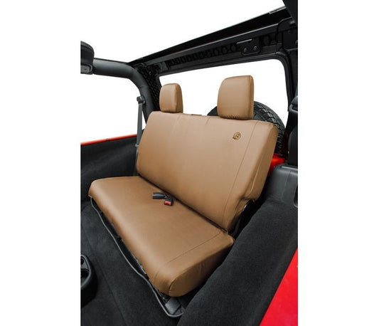 Seat Cover; Rear Tan Jeep 08-12 Wrangler Unlimited; Fit factory rear seat