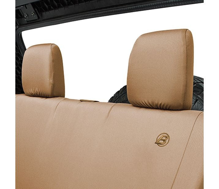 Seat Cover; Rear Tan Jeep 08-12 Wrangler Unlimited; Fit factory rear seat