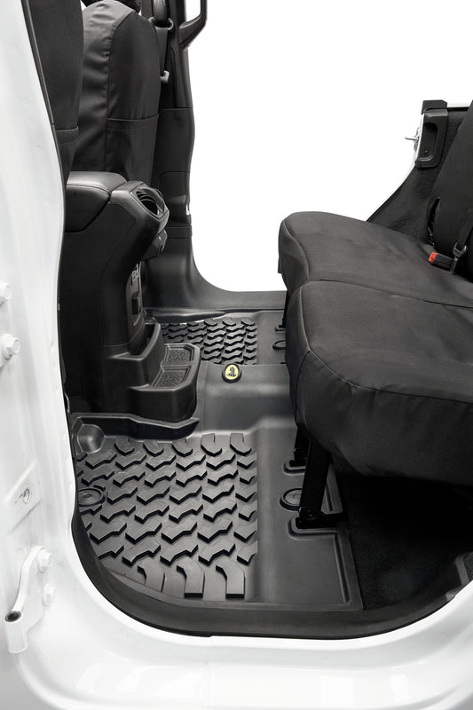 18-C JEEP WRANGLER JL REAR FLOOR MATS; BLACK