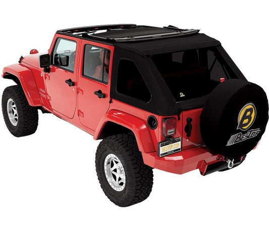 07-17 WRANGLER 4DR UNLIMITED REPLACE-A-TOP FOR TREKTOP NX BLACK TWILL-BLACK TWILL