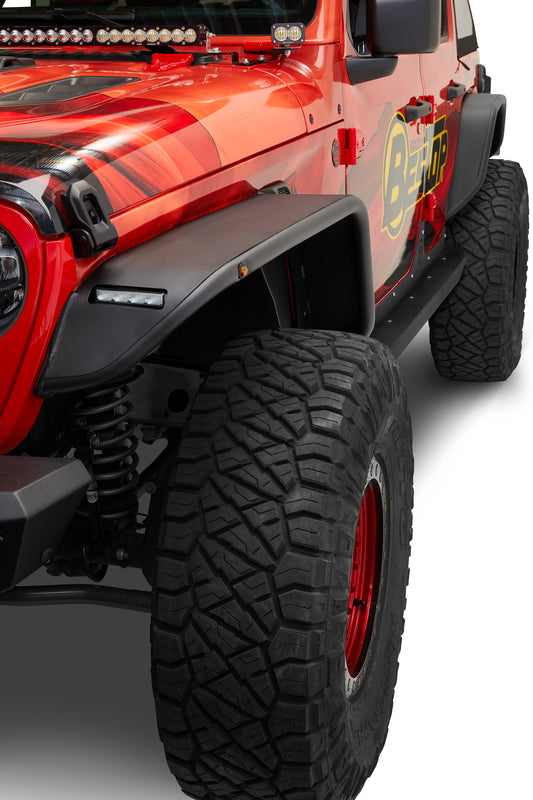 JEEP 2020-2021 GLADIATOR; 2018-2021 WRANGLER JL; FRONT BLACK FRONT FENDER FLARES