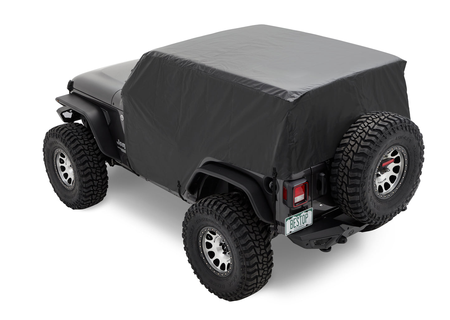 07-18 JEEP WRANGLER JK; 18-21 WRANGLER JL; 2-DOOR; FOR HARD TOP,ALL WEATHER TRAIL COVER BLACK