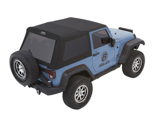 0718 WRANGLER JK 2DR (JEEP TRADEMARK) TREKTOP GLIDEBLACK TWILL