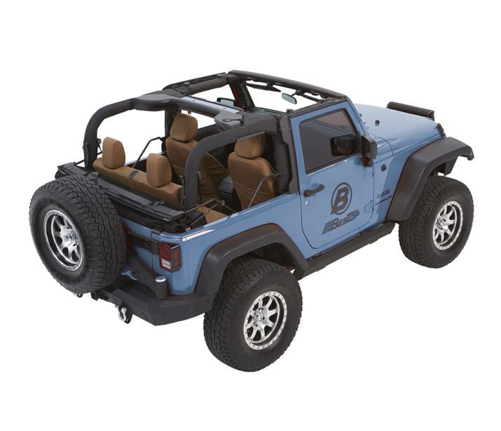 0718 WRANGLER JK 2DR (JEEP TRADEMARK) TREKTOP GLIDEBLACK TWILL