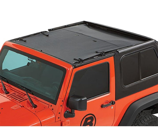 07-18 WRANGLER JK 2-DR; SAFARI STYLE SUN BIKINI TOP-BLACK DIAMOND