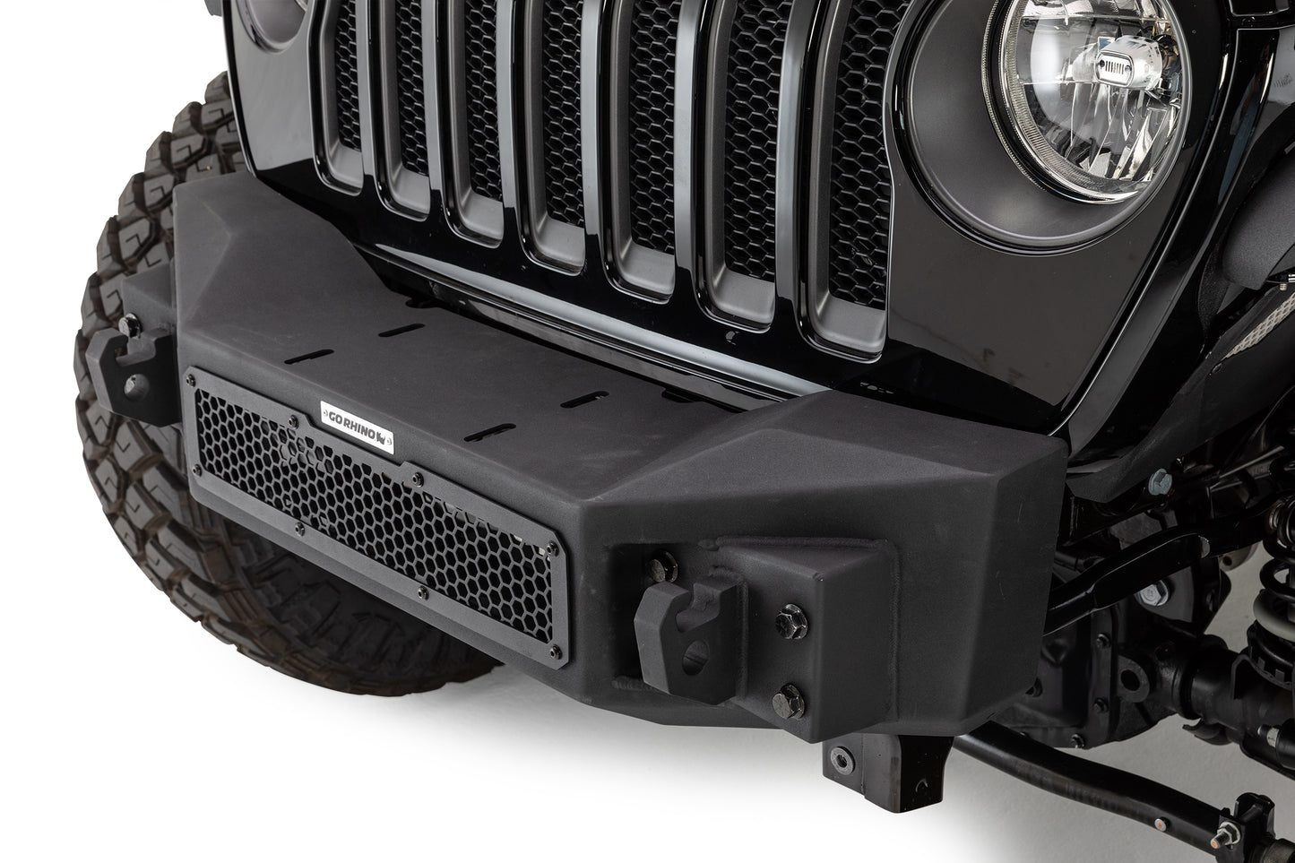 Go Rhino 331100T Rockline Winch-Ready Front Stubby Bumper