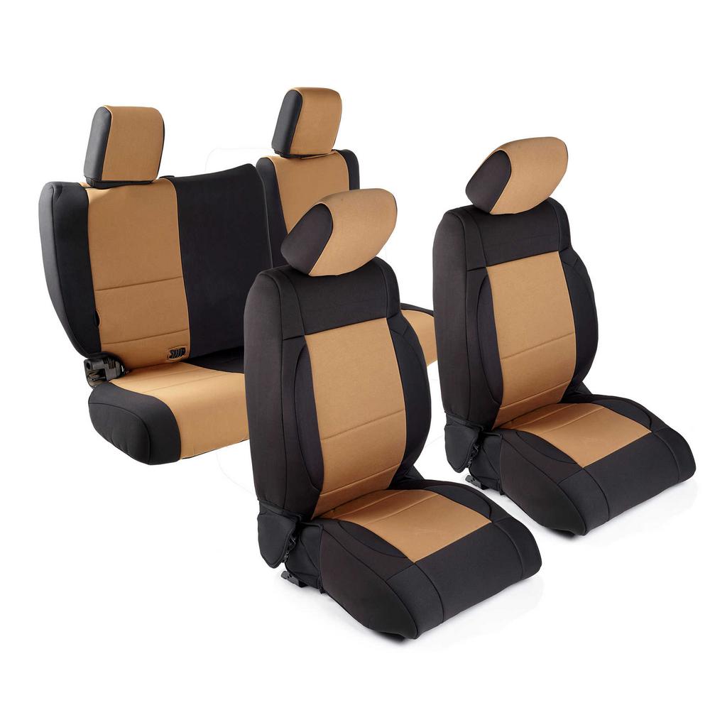 JEEP 0812 WRANGLER JK  4 DOOR NEOPRENE SEAT COVER SET FRONT/REAR  TAN