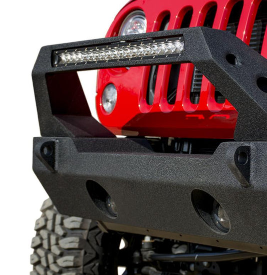 JK/JL FRONT BUMPER FITS 20 INCH LIGHT BAR & WINCH PLATE 07-18 JK/JL STEEL STUBBY