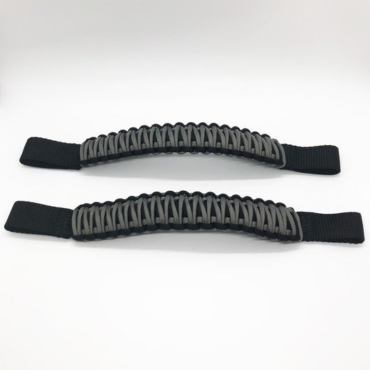 Bartact Paracord Grab Handle - Headrest - (Sold as Pair) - Black/Graphite