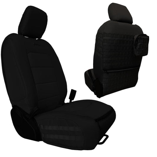 Front seat covers for a 2019+ Jeep Gladiator BLACK - BLACK