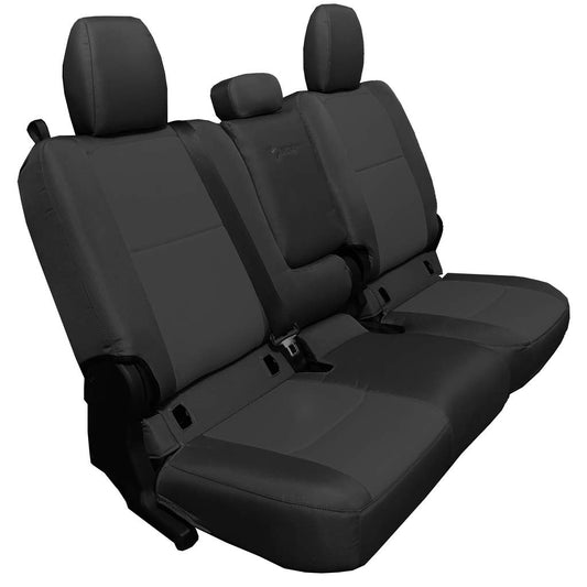 Rear 4 Door seat covers for a 2019+ Jeep Gladiator BLACK - BLACK ( WITH FOLD ARM REST)