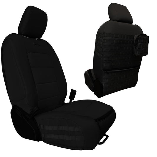 Bartact 2018 Jeep JL Tactical Front Seat Covers Black/Black JL 4 door ONLY SRS and Non SRS