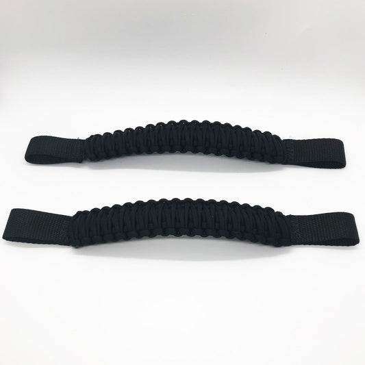 Bartact Paracord Grab Handle - Headrest - (Sold as Pair) - Black/Black