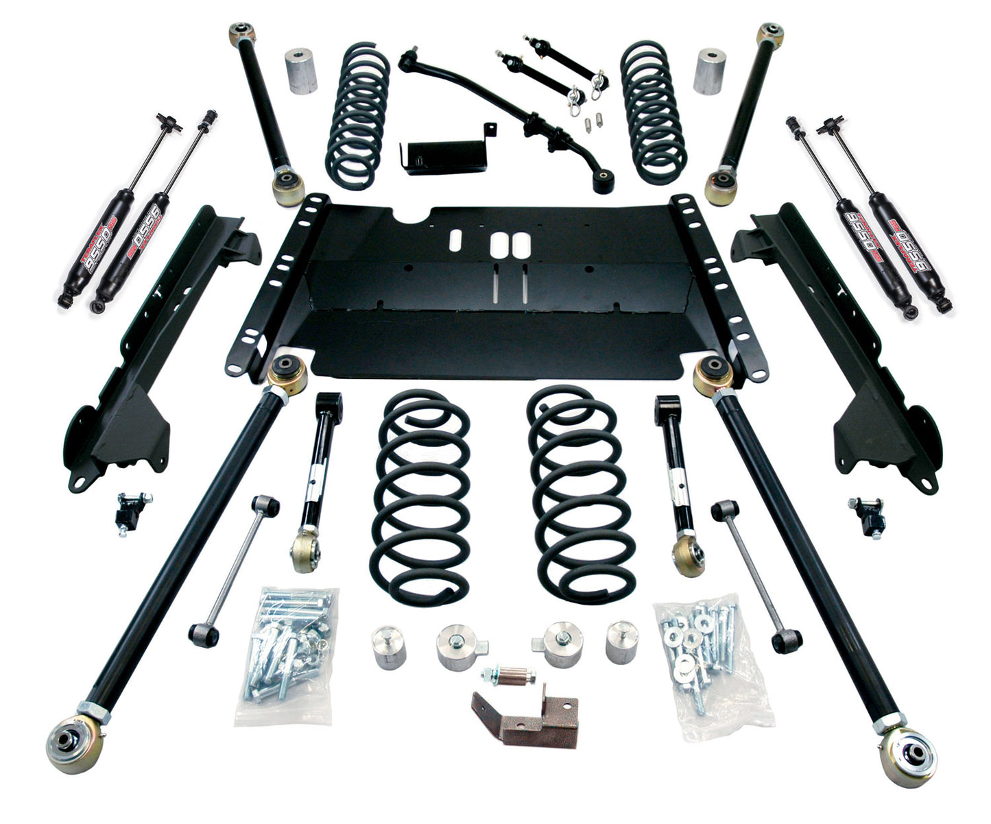 Jeep TJ 3 Inch Enduro LCG Long Flexarm Suspension System w/ 9550 Shocks 97-06 Wrangler TJ TeraFlex