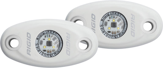 RIGID A-Series LED Light, Low Power, Cool White, White Housing, Pair