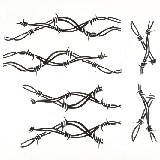 07-15 WRANGLER RUGGED BARBED WIRE SIDE DECALS (PAIR)