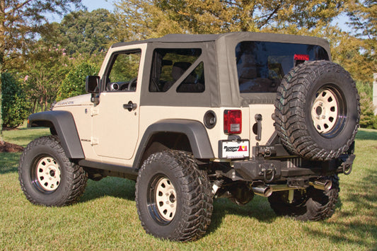 Rugged Ridge 13736.36 Soft Top, Khaki, Tinted Windows; 07-09 Jeep Wrangler JK