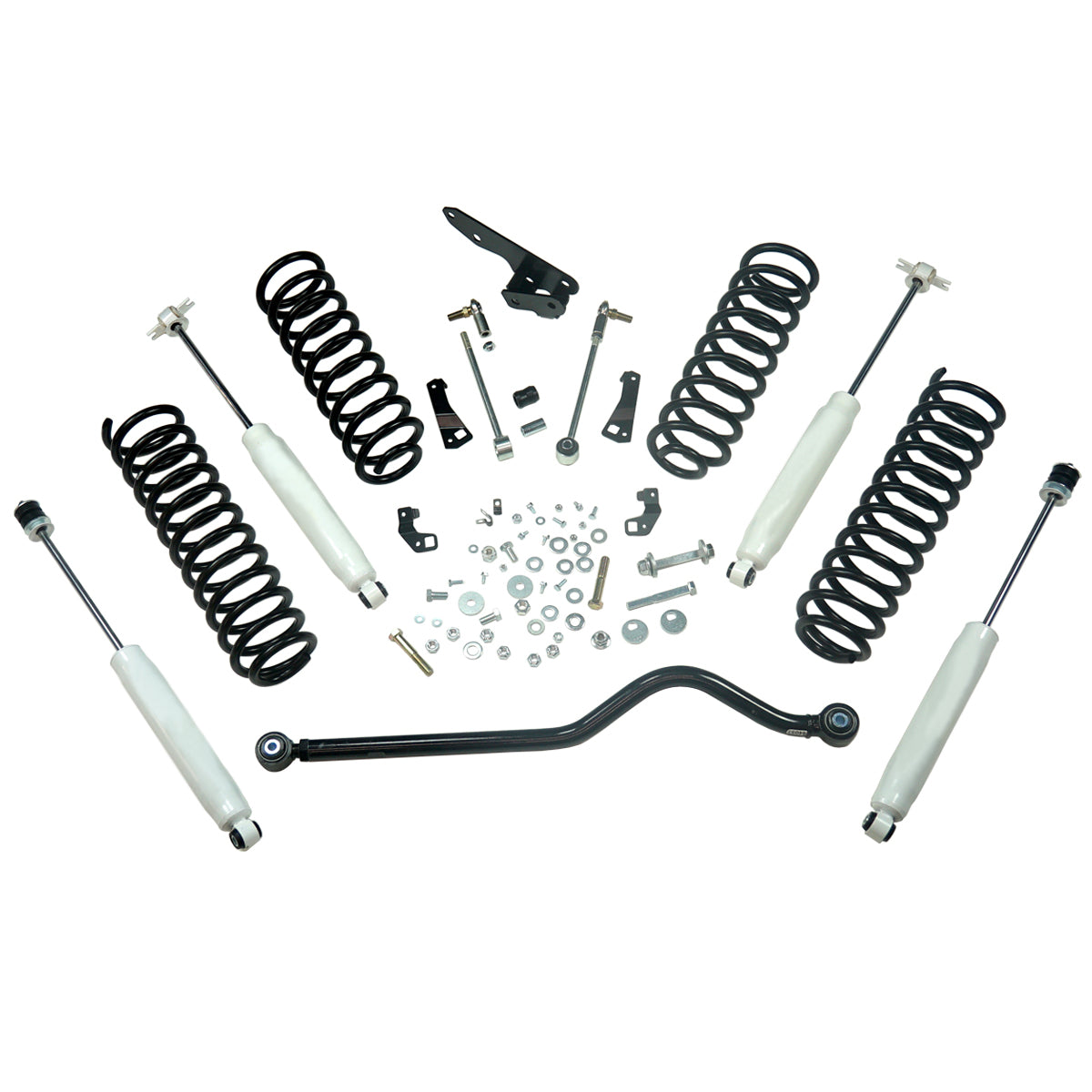 SUSPENSION LIFT KIT, 4 INCH, SHOCKS; 07-18 JEEP WRANGLER JK, 2 DOOR