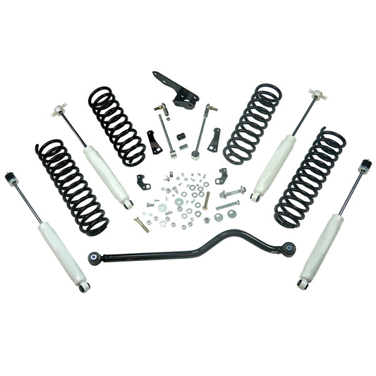 SUSPENSION LIFT KIT, 4 INCH, SHOCKS; 07-18 JEEP WRANGLER JK, 2 DOOR