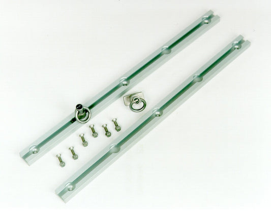 Hi-lift Jack SWR22S 22" Silver Set. 2 anodized aluminum rails, 2 stainless steel locking slides.