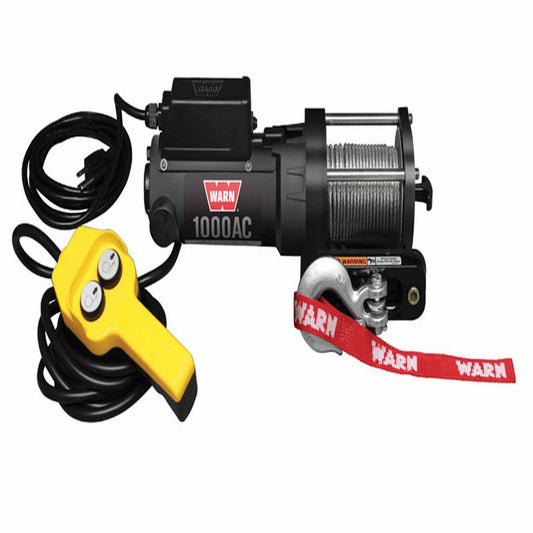 Warn 80010 Portable Utility Winch 120 Volt 1000 LB Cap 43 Ft Wire Rope