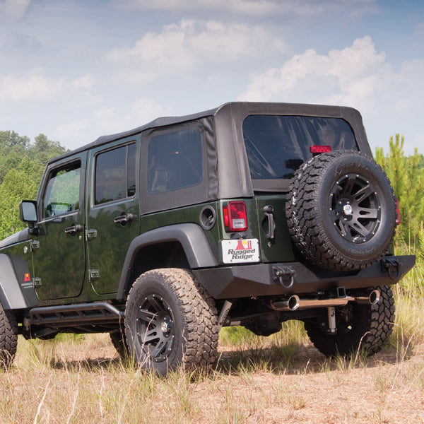 Rugged Ridge 13741.01 XHD Soft Top, Black, Tinted Windows; 07-09 Jeep Wrangler JKU