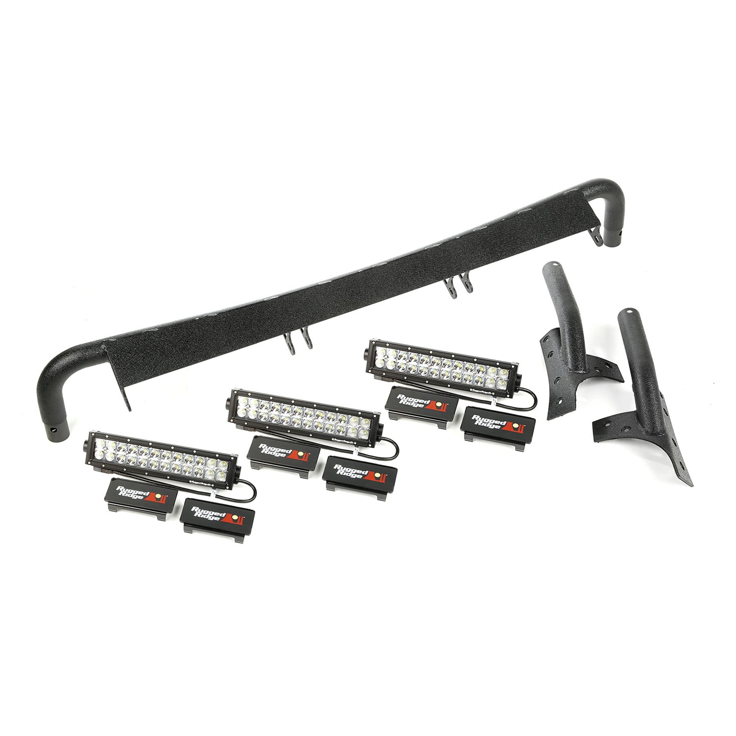 Rugged Ridge 11232.26 Light Bar Kit, Windshield Mounted; 07-18 Jeep Wrangler JK