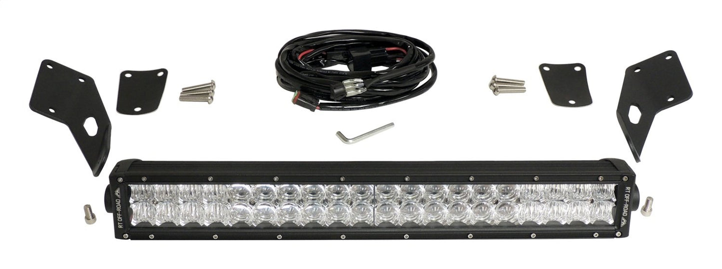 RT Off-Road - Steel Black LED Light Bar & Hood Bracket Kit