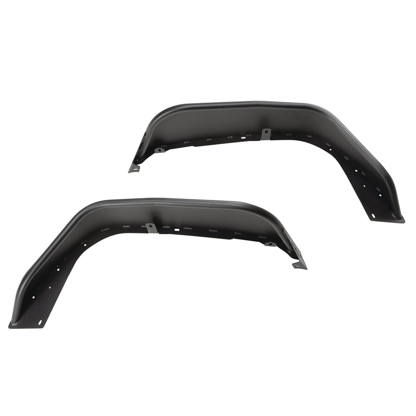 HD Steel Tube Fenders Front Pair Black 18-21 Jeep Wrangler JL