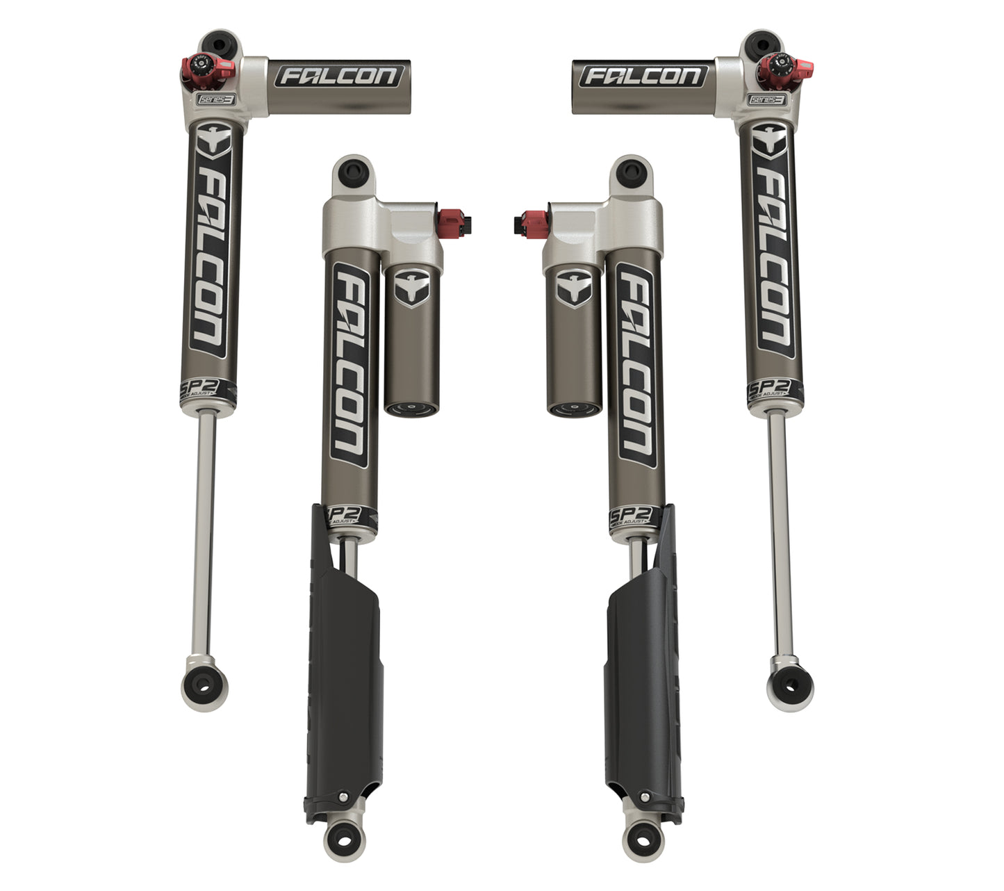 Jeep Gladiator Piggyback Shocks Falcon SP2 3.3 Fast Adjust 2-3 Inch Lift All 4 For 20-Pres Gladiator