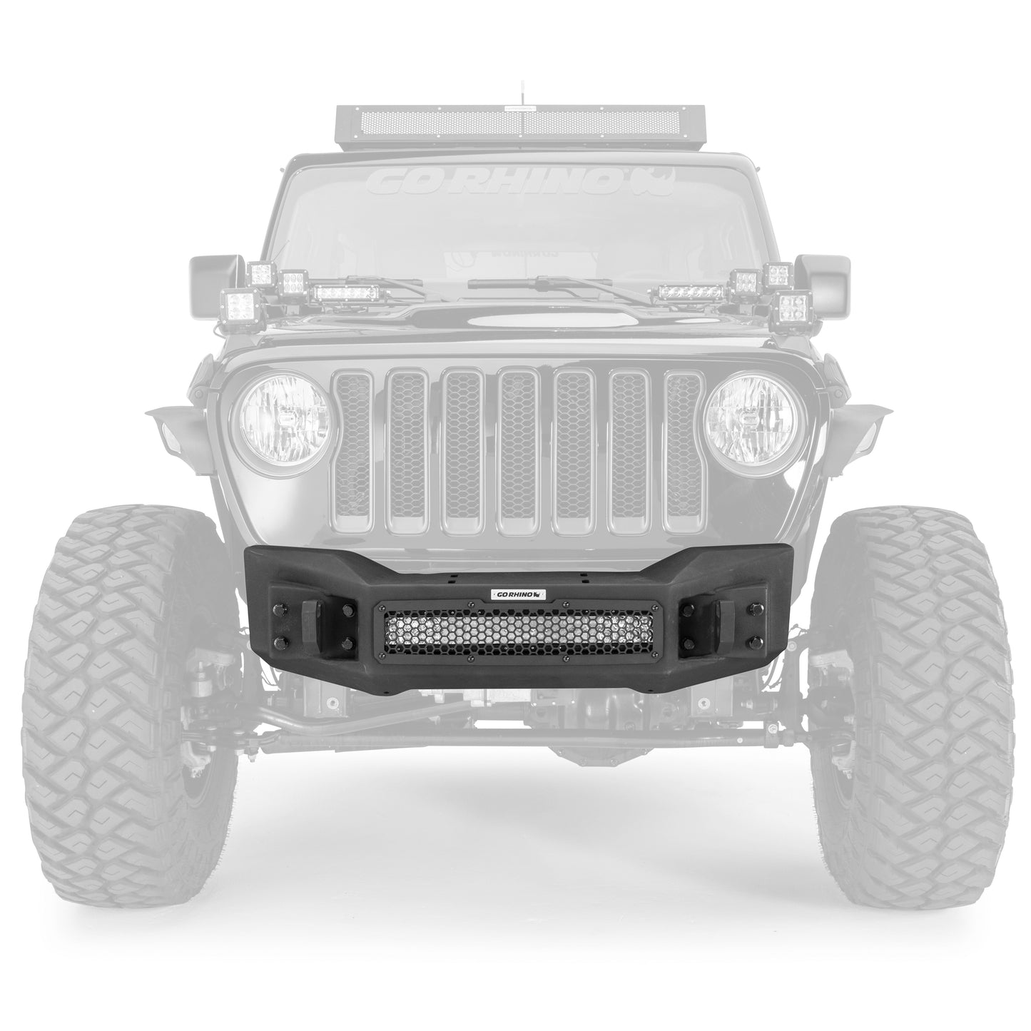 Go Rhino 331100T Rockline Winch-Ready Front Stubby Bumper