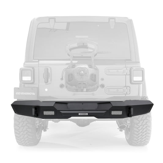 18-C WRANGLER JLU REAR BUMPER INCLFACTORY HITCHES BLACK TRAILLINE REAR FULL WIDTH BUMPER