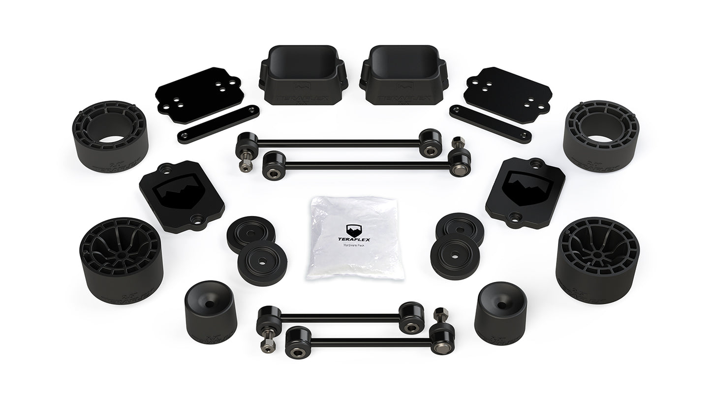 JL 2-DR SPORT/SAHARA: 2.5IN SPACER LIFT KIT - NO SHOCKS OR SHOCK EXTENSIONS