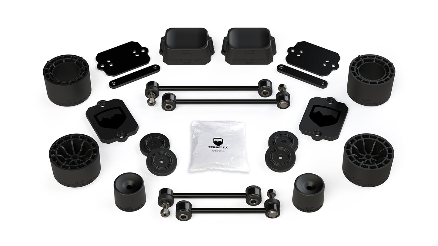 JLU 4-DR SPORT/SAHARA: 2.5IN SPACER LIFT KIT - NO SHOCKS OR SHOCK EXTENSIONS