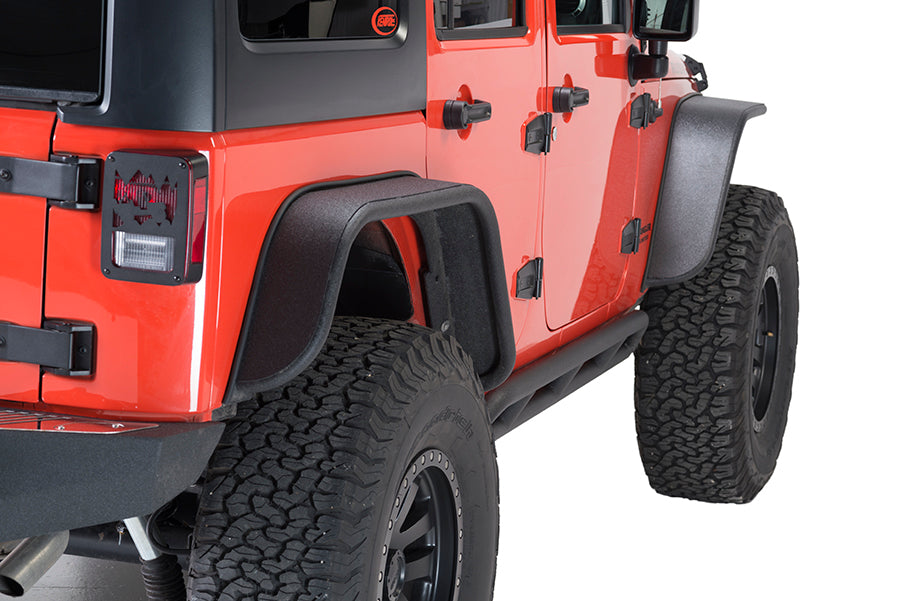 07-18 JK SET OF 4 FENDERS ALUMINUM TEXTURED BLACK POWDER COAT