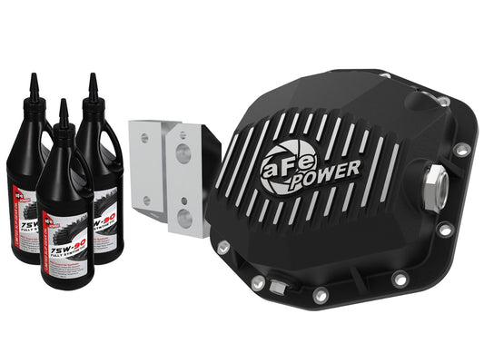 Pro Series Dana M220 Rear Differential Cover Black w/ Machined Fins and Gear Oil Jeep Gladiator (JT) 2020 V6-3.6L