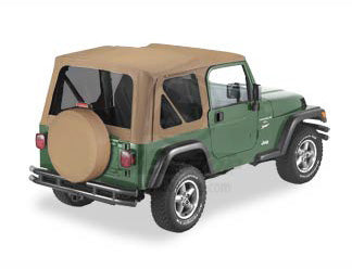 97-02 JEEP WRANGLER REPLACE-A-TOP FABRIC SOFT TOP ONLY INCL TINTED WINDOWS-SPICE