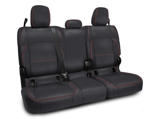 Rear Bench Cover for Jeep Gladiator JT with cloth interior Black with Red Stitching