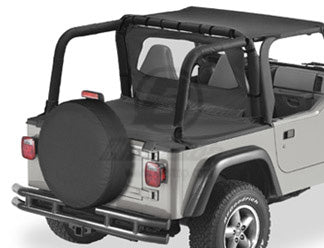 97-02 JEEP WRANGLER W/FACTORY HARDTOP REMOVED DUSTER DECK COVER-BLACK DENIM