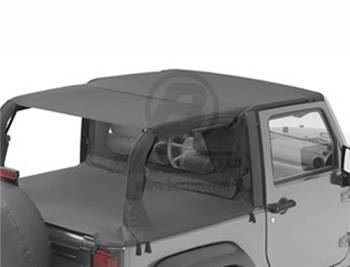 10-18 JEEP WRANGLER JK 2DR SAFARI STYLE HEADER EXTENDED BIKINI TOP-BLACK DIAMOND