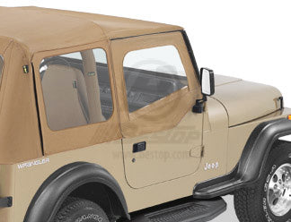 Upper Fabric Half-doors Spice Jeep 88-95 Wrangler; Fit original factory hardware  or Replace-A-Top