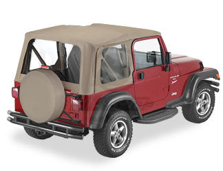 97-02 JEEP WRANGLER REPLACE-A-TOP FABRIC SOFT TOP ONLY INCL CLEAR WINDOWS-DARK TAN
