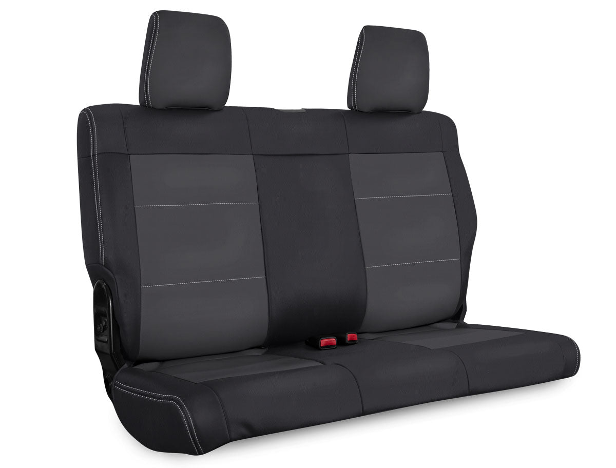 Rear Seat Cover for  11- 12 Jeep Wrangler JKU 4 door Black and grey