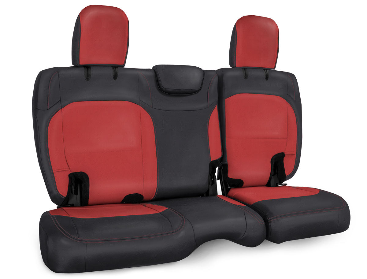 Rear Bench Cover for Jeep Wrangler JL  4 door with cloth interior - Black and red